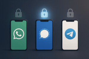 Mehr über den Artikel erfahren Datenschutz 2025: So schneiden WhatsApp, Signal und Telegram im großen Messenger-Vergleich ab!